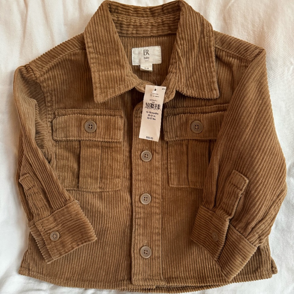 Banana Republic Baby Corduroy Explorer Shirt 12-18 months, NWT